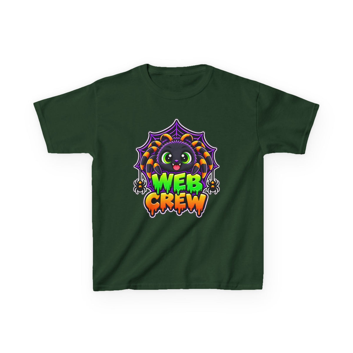 Kidxtr™ Kids Spider Web T-Shirt — 'Web Crew' Halloween Graphic Tee