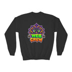 Kidxtr™ Kids Spider Sweatshirt — 'Web Crew' Cute Halloween Spider Graphic Crewneck