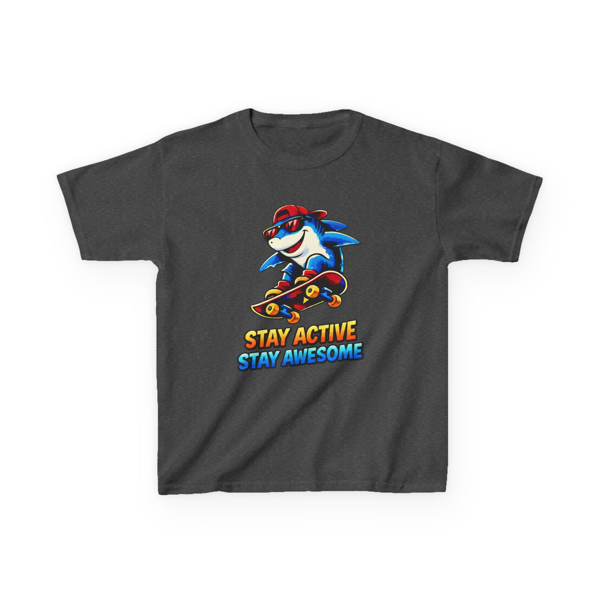 Kids Skateboard Shark T-Shirt – Stay Active Graphic Tee