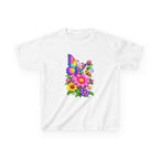 Kidxtr™ Kids Butterfly T-Shirt — 'Flutter & Bloom' Rainbow Butterfly Garden Graphic Tee
