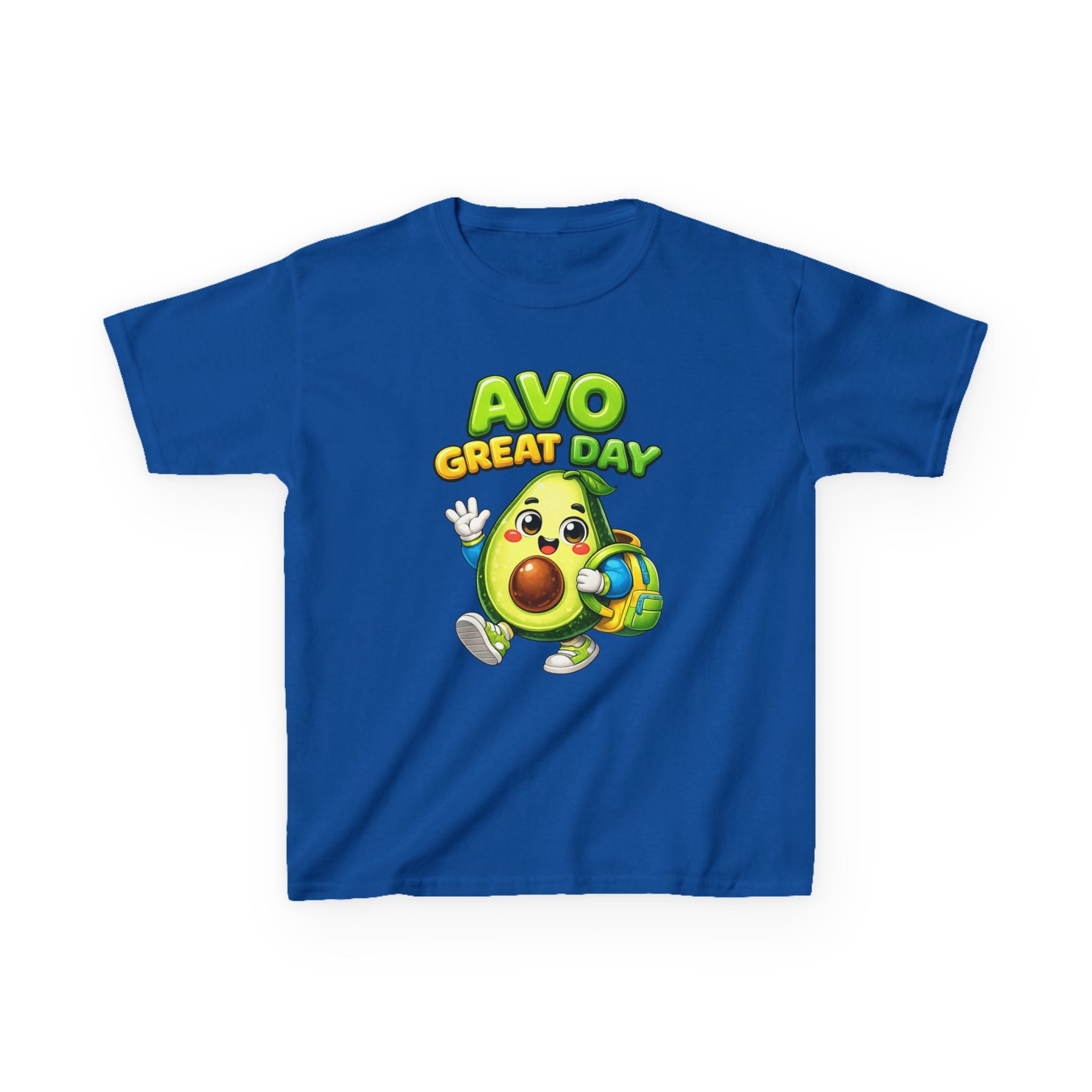 Kids Tee — "Avo Great Day" Cute Avocado Backpacker Shirt