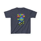 Kids Cosmic Skater T-Shirt — 'Cosmic Skater' Colorful Alien Skateboard Graphic Tee