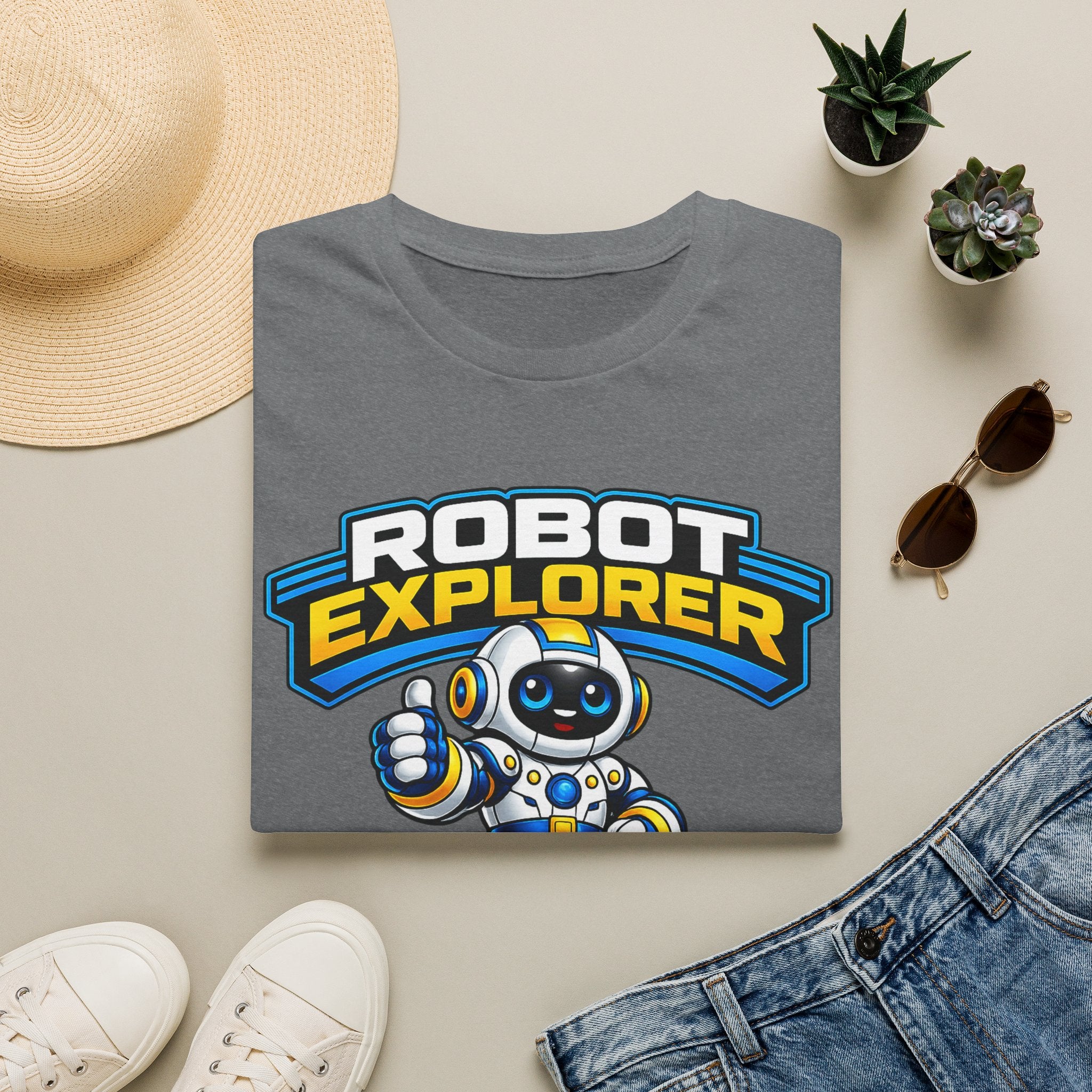 Kidxtr™ Mom Robot T-Shirt — 'Powered by Love & Patience' Robot Explorer Graphic Tee