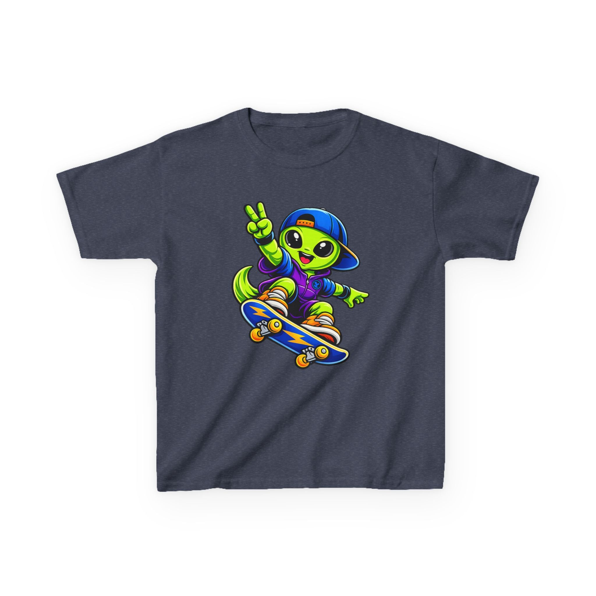 Kids Alien T-Shirt — 'Skate or Alien' Skateboard Graphic Tee