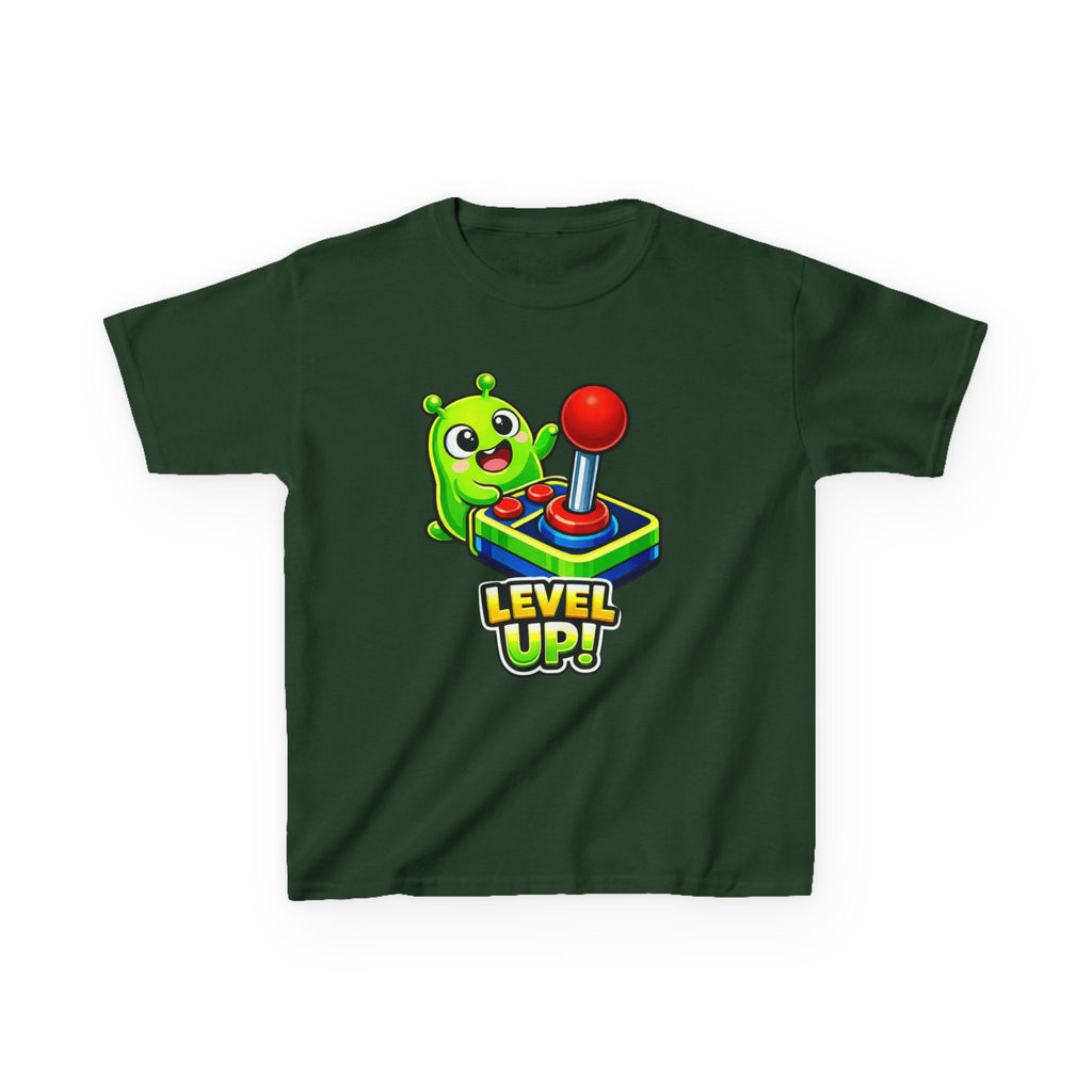 Kids Gaming T-Shirt — 'Level Up!' Gamer Alien Graphic Tee