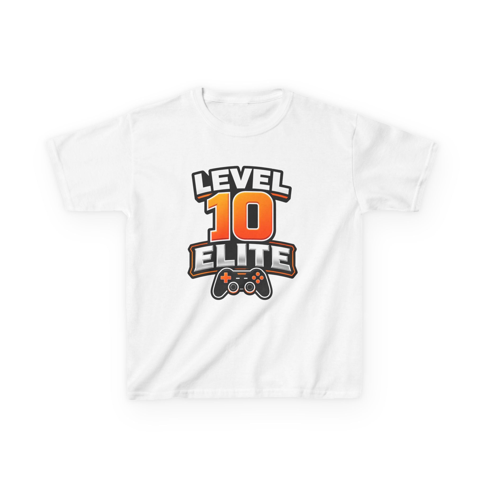 Kids Gaming T-Shirt — 'Level 10 Elite' Gamer Graphic Tee