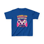 Kids Gaming T-Shirt — 'Level Up Birthday Girl' Gamer Graphic Tee