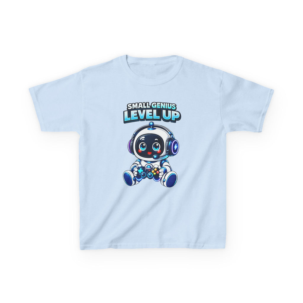 Kids Gaming T-Shirt – Small Genius Level Up Graphic Tee