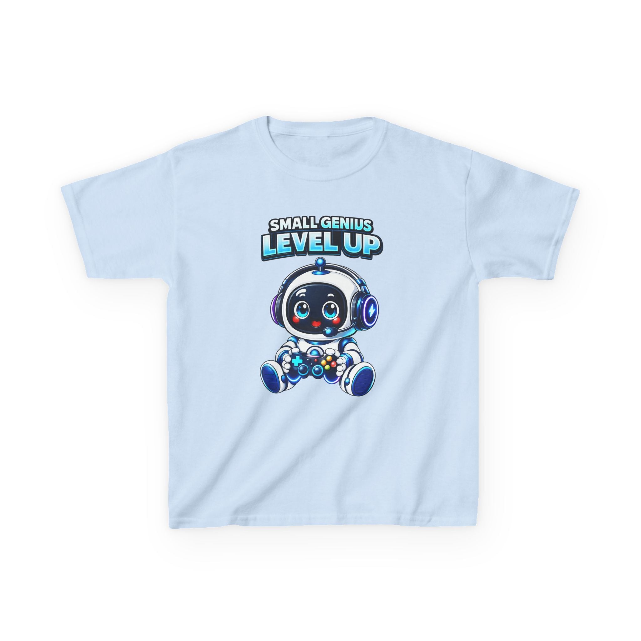 Kids Gaming T-Shirt – Small Genius Level Up Graphic Tee