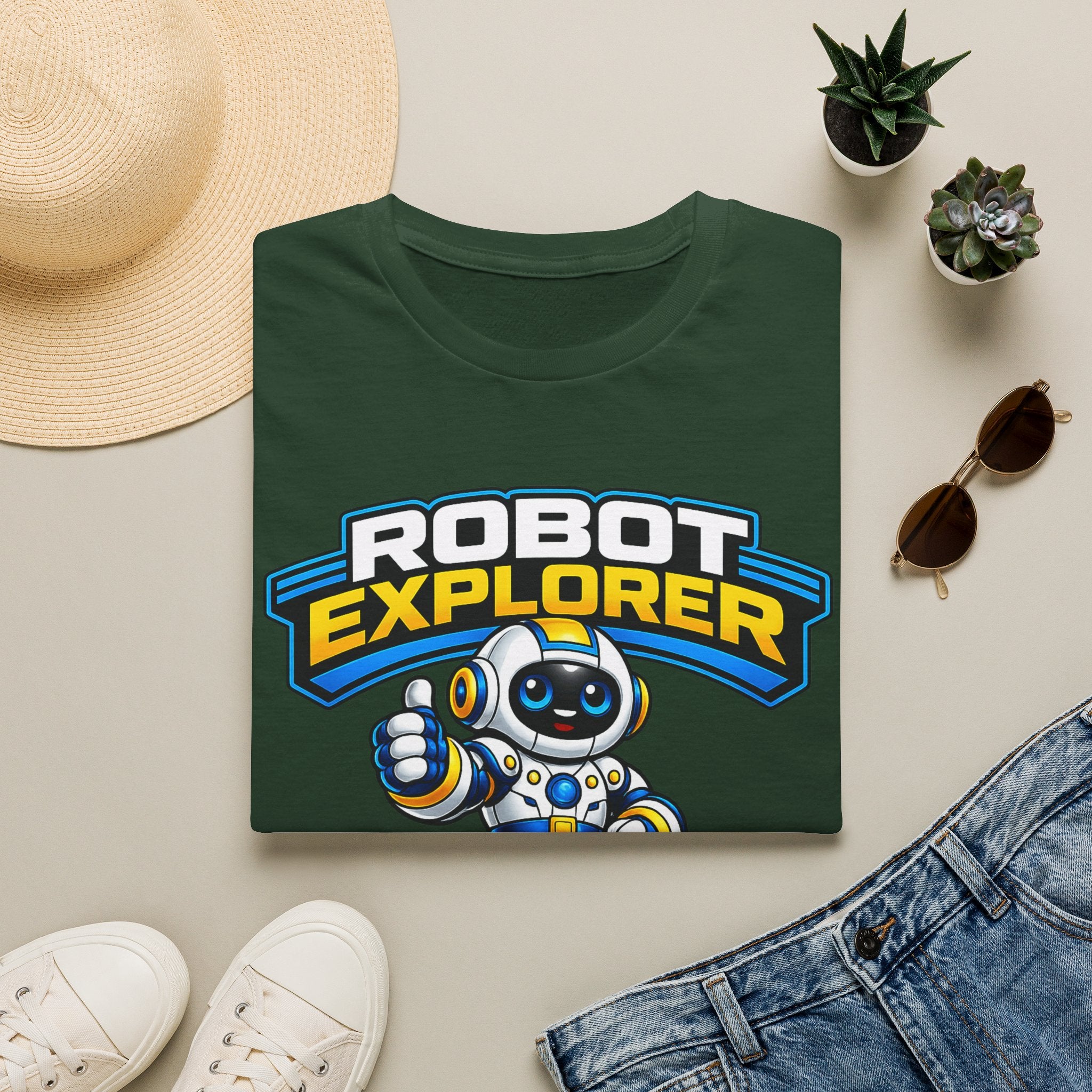Kidxtr™ Mom Robot T-Shirt — 'Powered by Love & Patience' Robot Explorer Graphic Tee