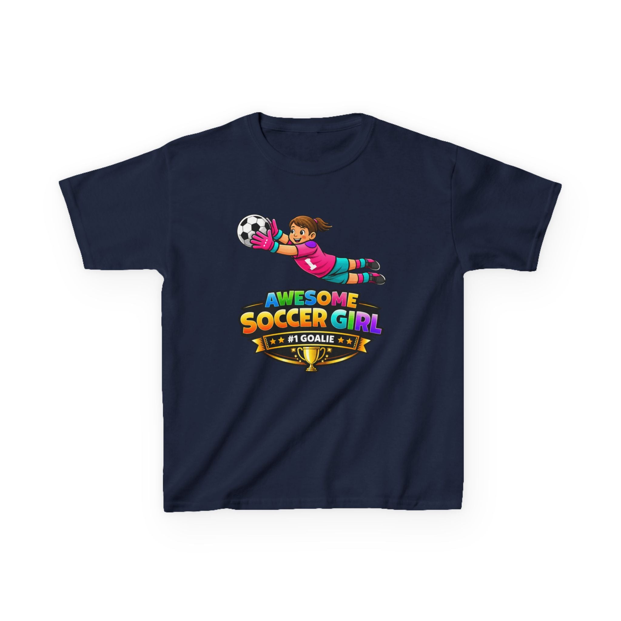 Kids Soccer Goalie T-Shirt – Dive & Save Graphic Tee