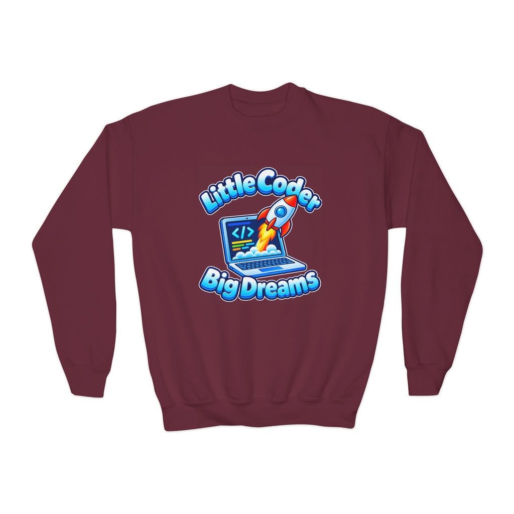 Kidxtr™ Kids Lil Coder Crewneck Sweatshirt — 'Code It Up' Youth Graphic Sweatshirt