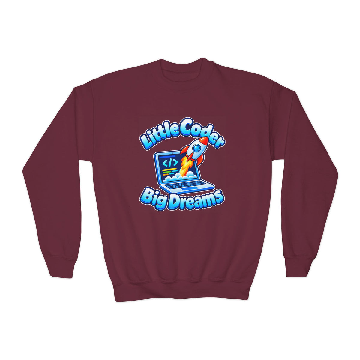 Kidxtr™ Kids Lil Coder Crewneck Sweatshirt — 'Code It Up' Youth Graphic Sweatshirt