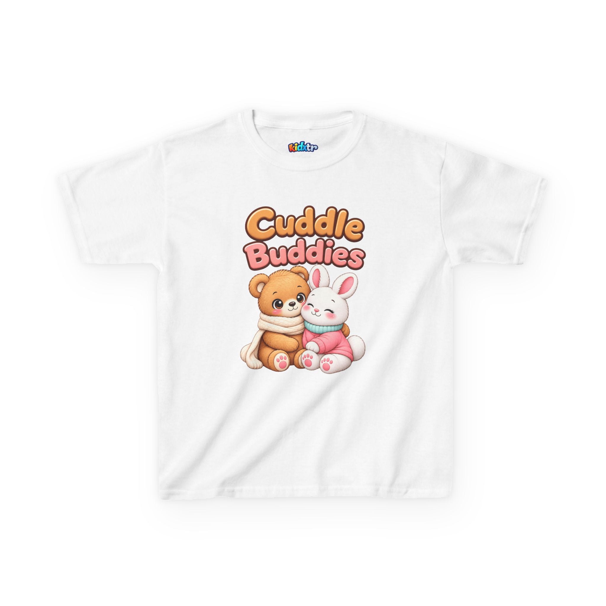 Kidxtr™ Kids Bear & Bunny T-Shirt — 'Cuddle Buddies' Cute Animal Graphic Tee