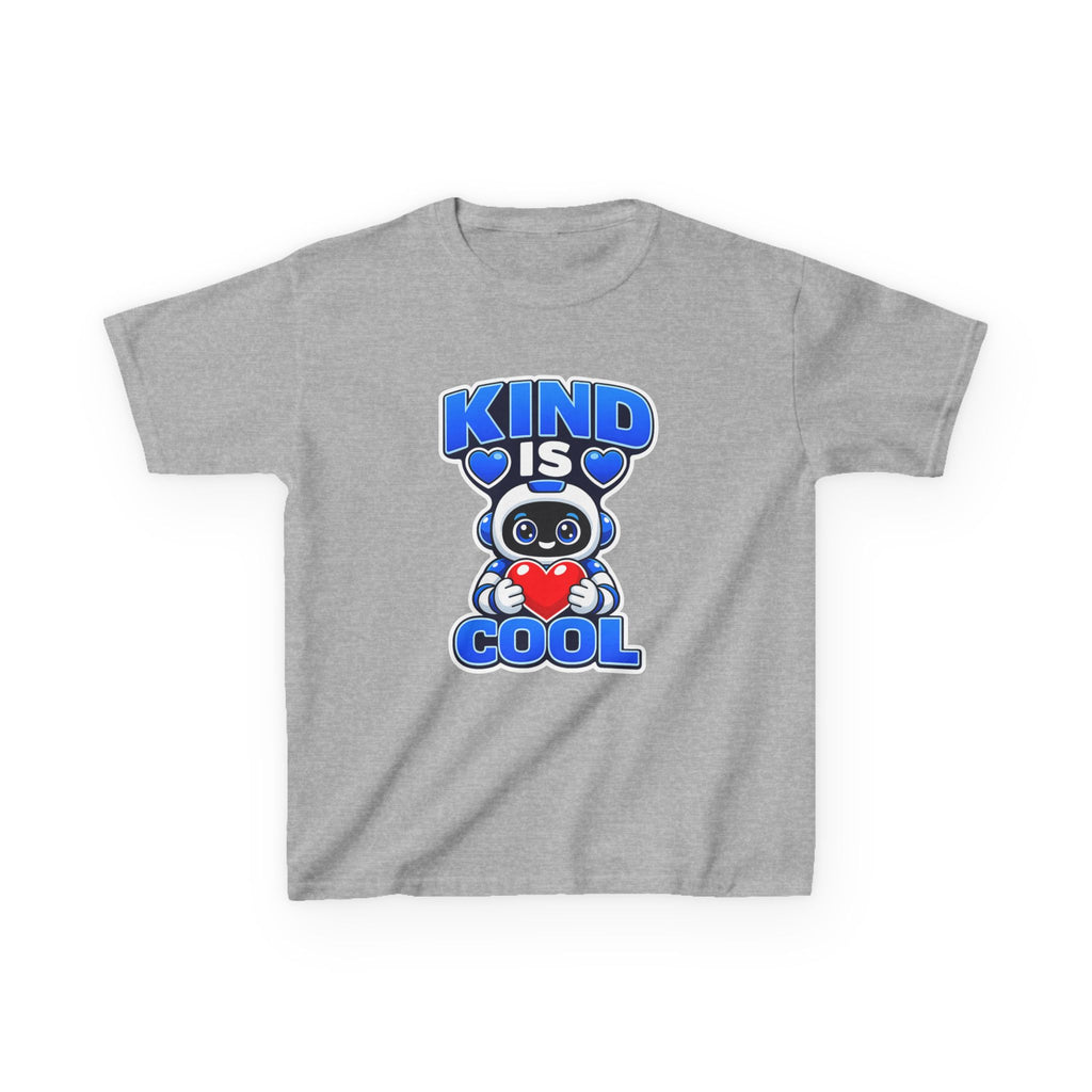 Kids Robot T-Shirt — 'Kind Is Cool' Heart Graphic Tee