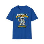 Copy of Robot Explorer T-Shirt — Cute Cartoon Robot Graphic Tee ("Powered by Dedication")