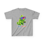 Kids Gaming T-Shirt — 'Level Up Fun!' Chameleon Gamer Graphic Tee