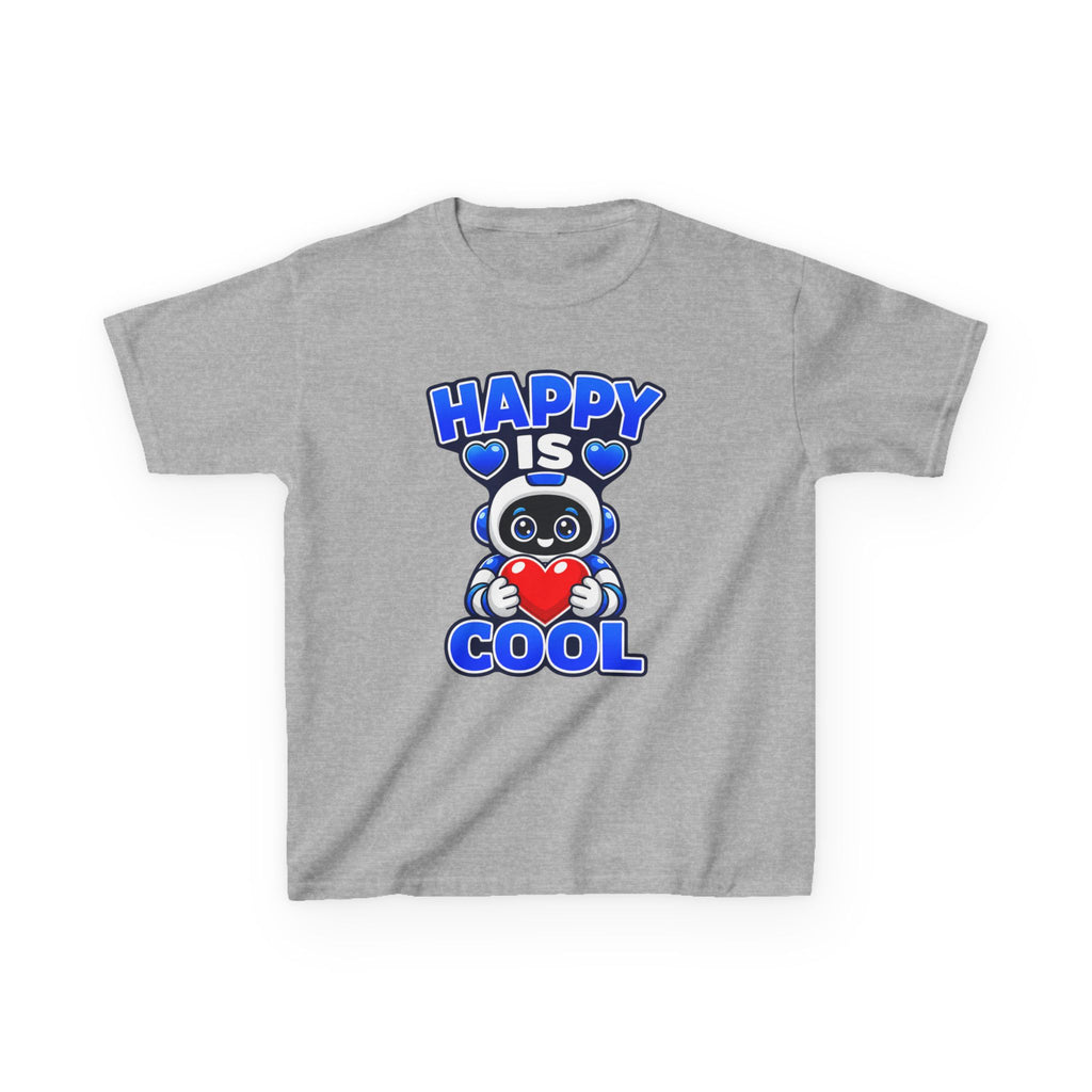 Kids Panda T-Shirt — 'Happy Is Cool' Heart Graphic Tee