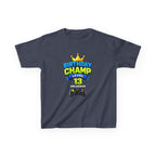 Kids Tee — "Birthday Champ Level 13 Unlocked" Gamer Birthday Shirt