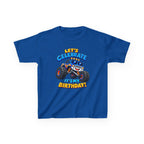 Kids Birthday T‑Shirt — 'Let's Celebrate It's My Birthday!' Monster Truck Tee