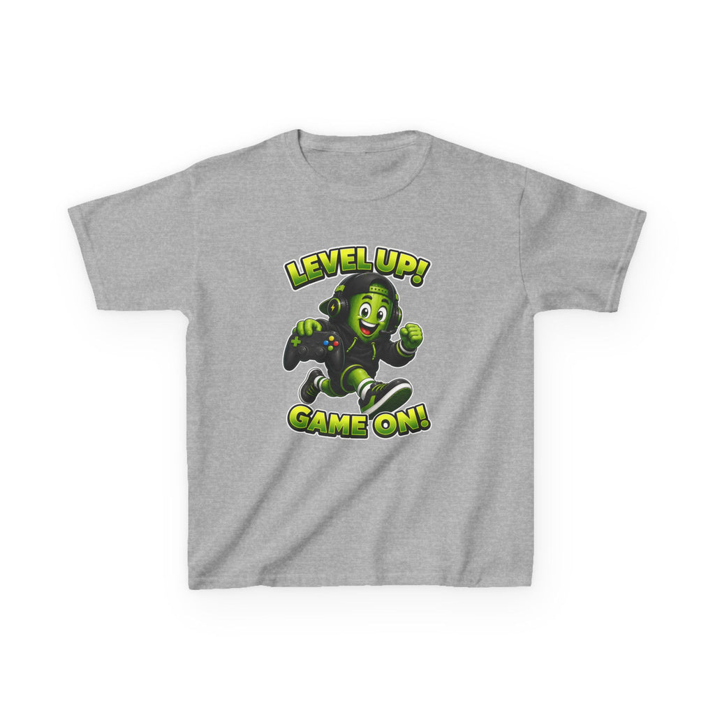 Kids Gamer T-Shirt — 'Level Up! Game On!' Arcade Graphic Tee
