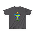 Kids Birthday T-Shirt — 'Birthday Champ' Level 7 Unlocked Gamer Graphic Tee