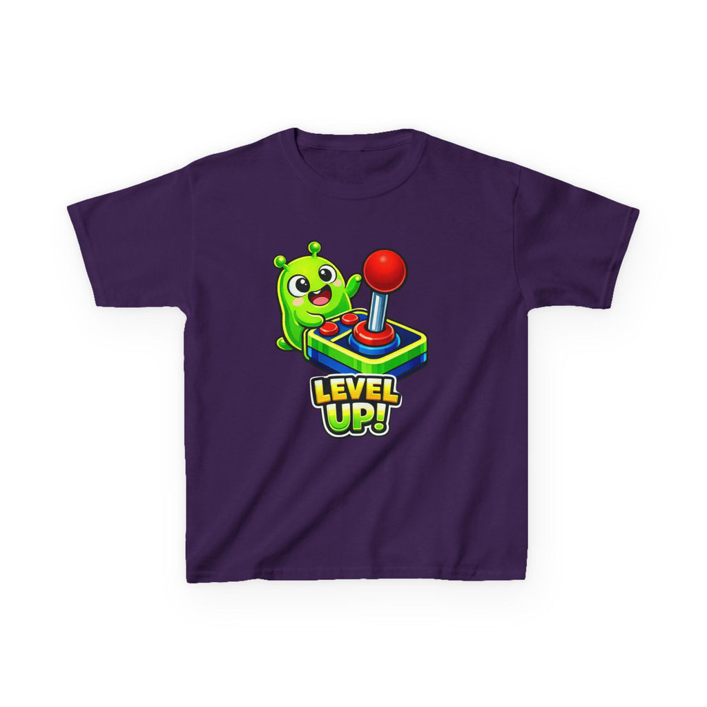 Kids Gaming T-Shirt — 'Level Up!' Gamer Alien Graphic Tee
