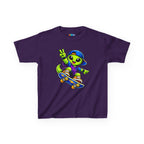 Kidxtr™ Kids Alien T-Shirt — 'Skate or Alien' Skateboard Graphic Tee