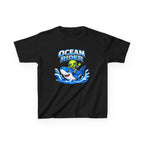 Kids Shark T-Shirt — 'Ocean Rider' Shark & Alien Surf Graphic Tee