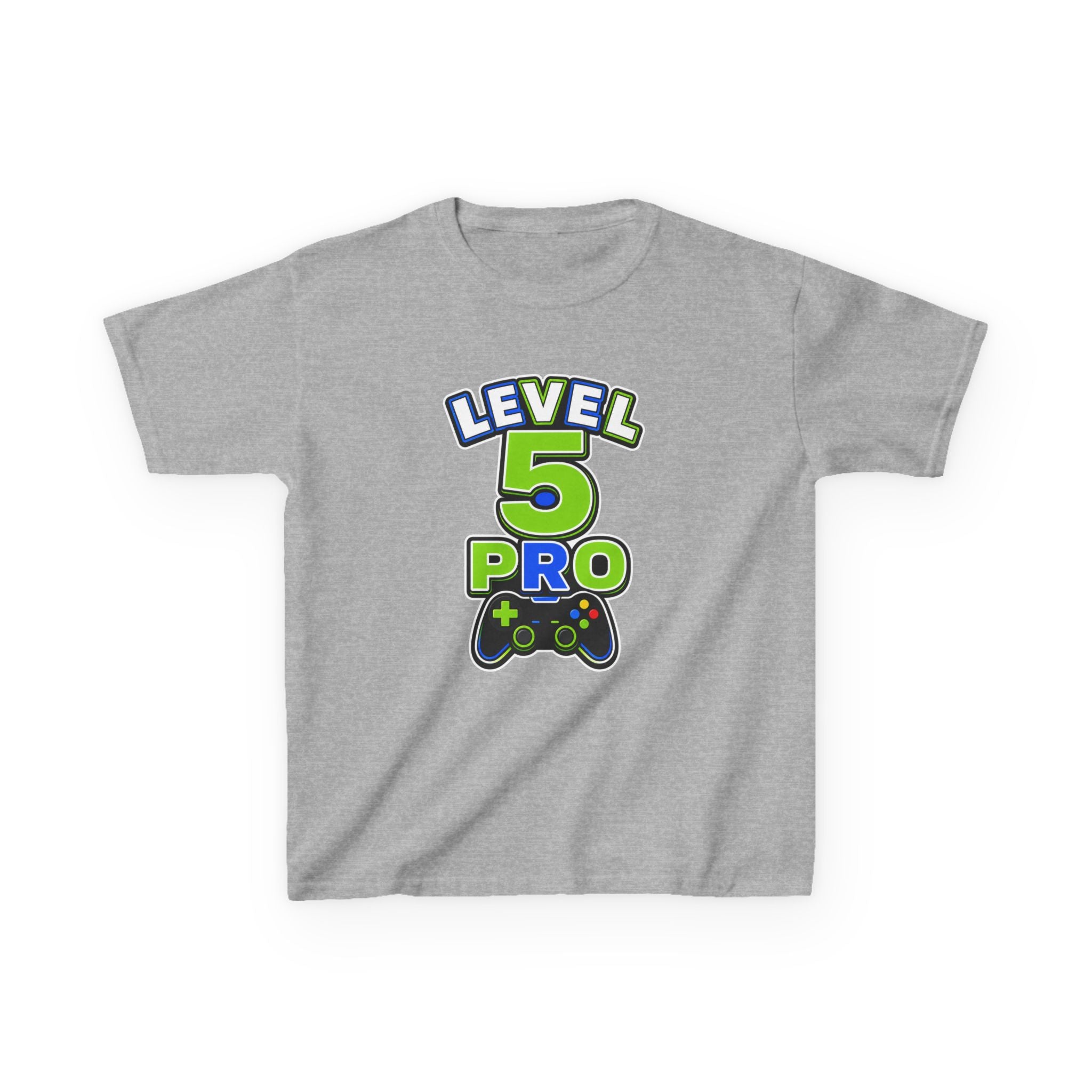 Kids Birthday Gaming T-Shirt — 'Level 5 Pro' Gamer Graphic Tee