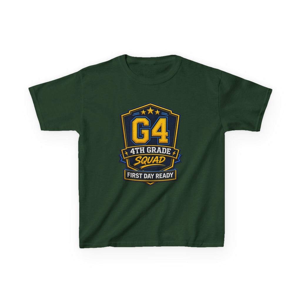 Kids 4th Grade T-Shirt — 'G4 First Day Ready' Back-to-School Graphic Tee