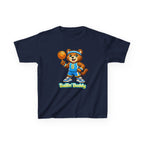 Kidxtr™ Kids Basketball T-Shirt — 'Ballin' Buddy' Cute Bear Basketball Graphic Tee