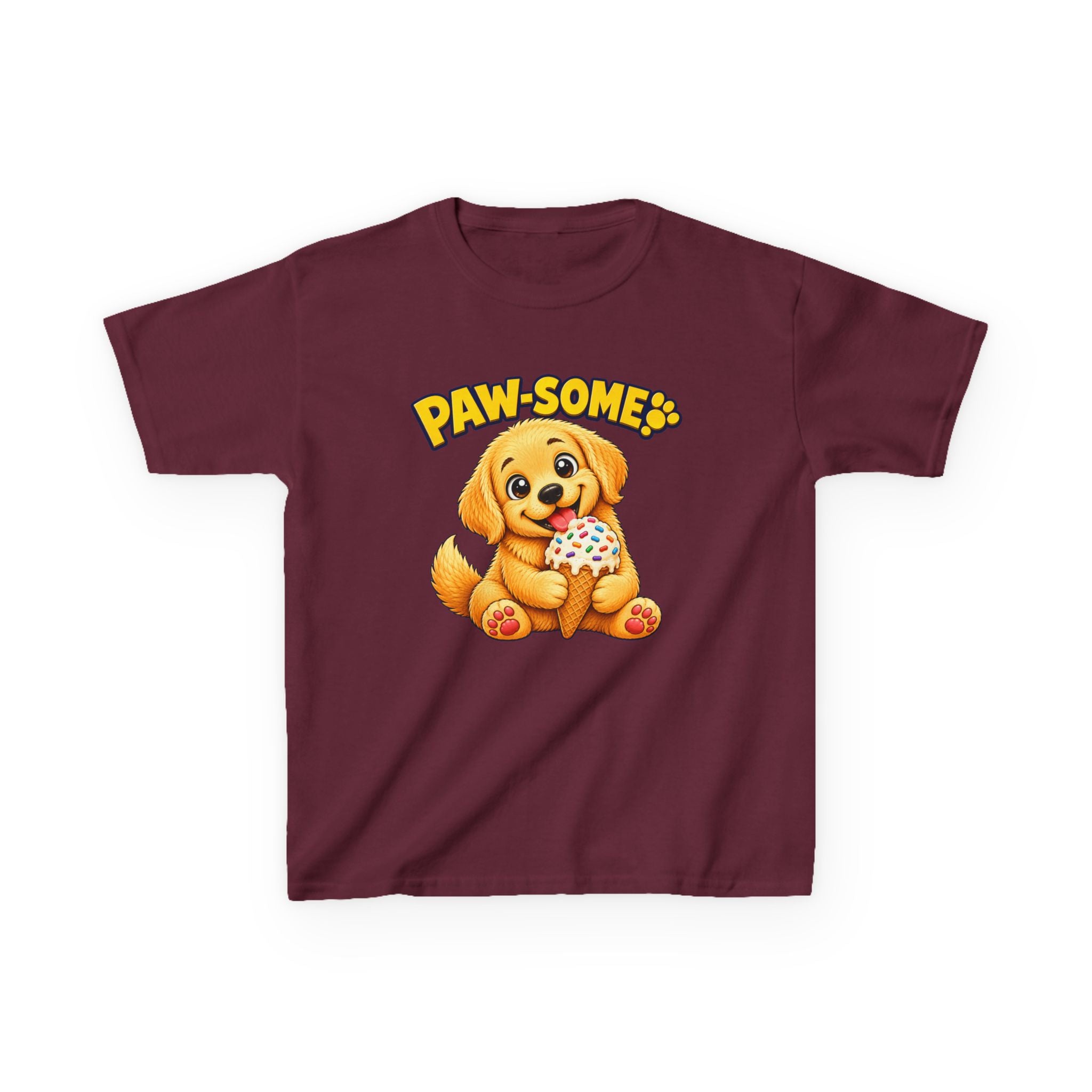 Kids Tee — "Paw-some" Puppy Graphic