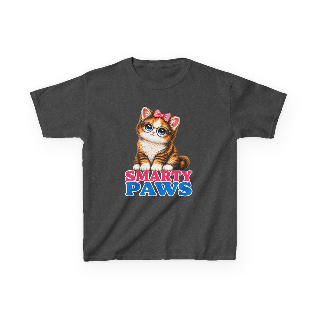Smarty Paws Kids T-Shirt — Cute Kitten Graphic Tee for Children