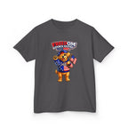 Kids Patriotic T-Shirt — 'Freedom Looks Good on Me' USA Dog Graphic Tee