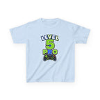 Kids Birthday Gaming T-Shirt — 'Level 5 Pro' Gamer Graphic Tee