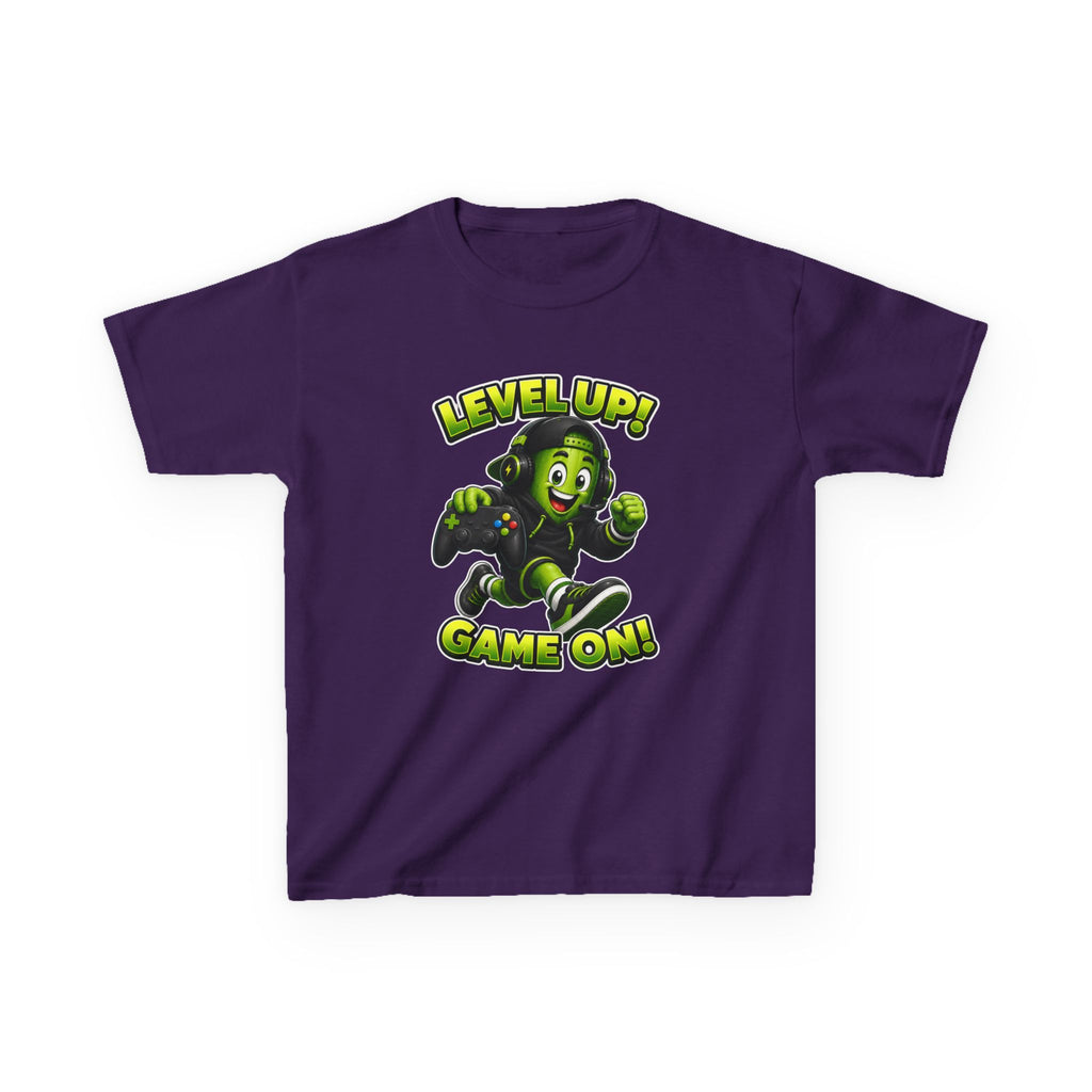 Kids Gamer T-Shirt — 'Level Up! Game On!' Arcade Graphic Tee