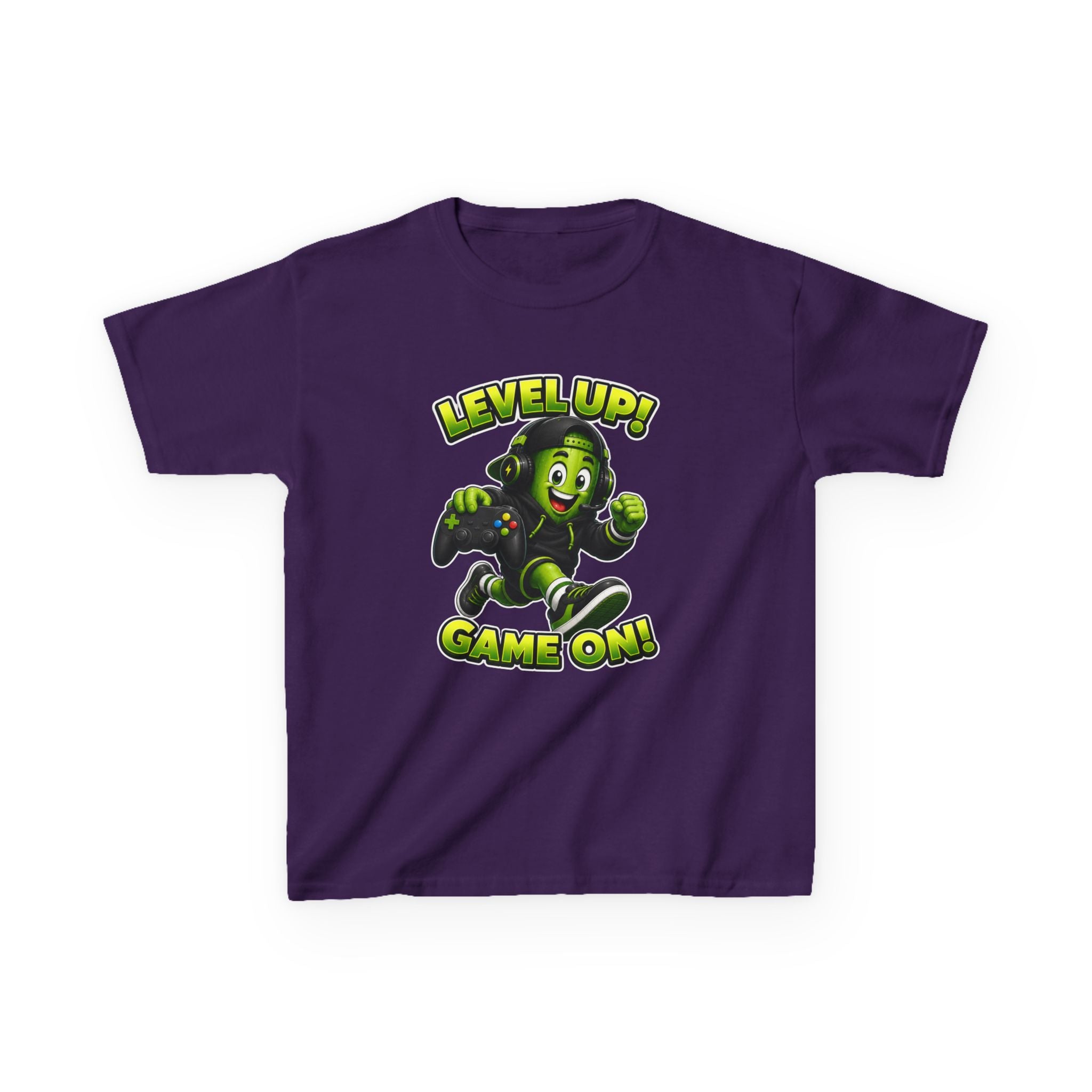 Kids Gamer T-Shirt — 'Level Up! Game On!' Arcade Graphic Tee