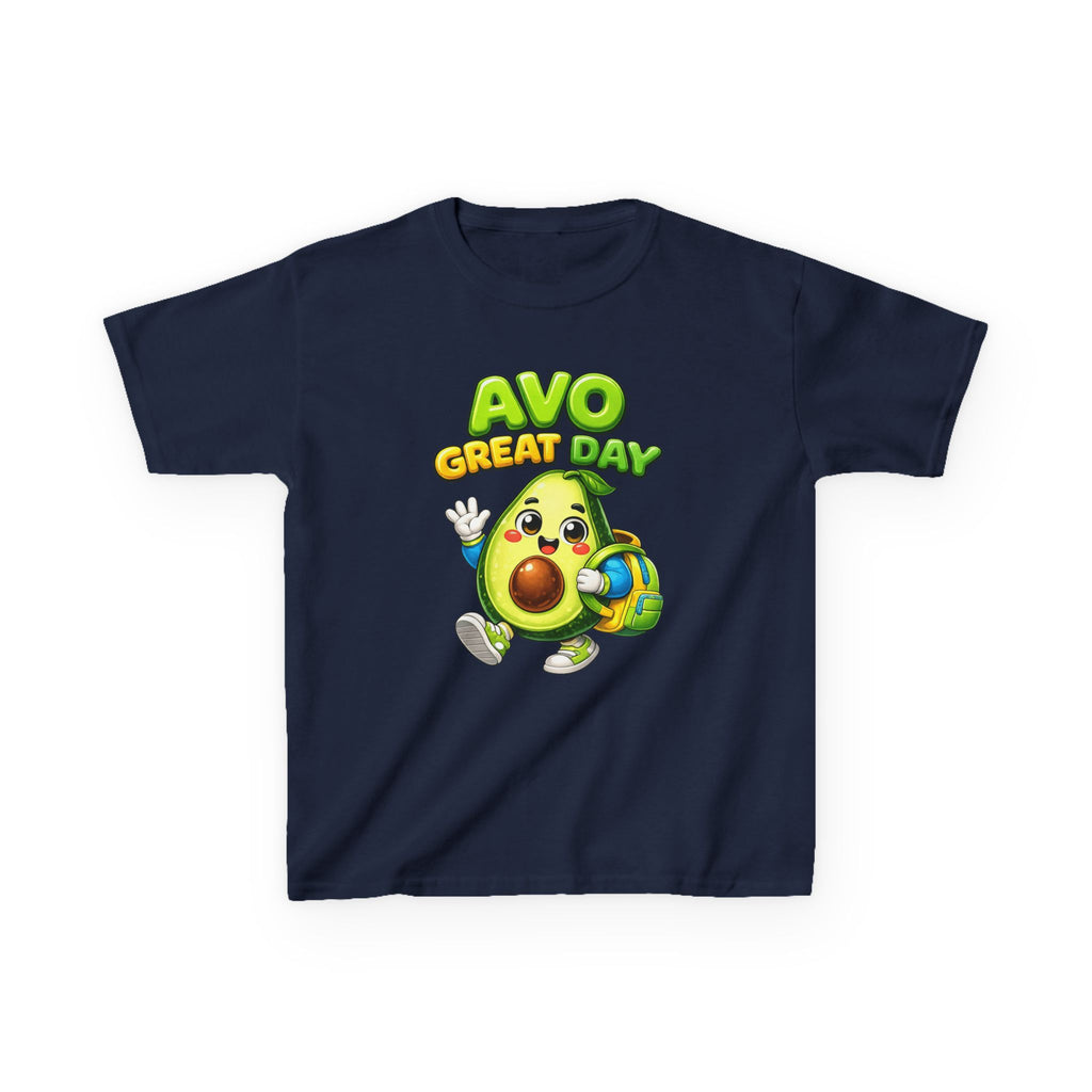 Kids Tee — "Avo Great Day" Cute Avocado Backpacker Shirt