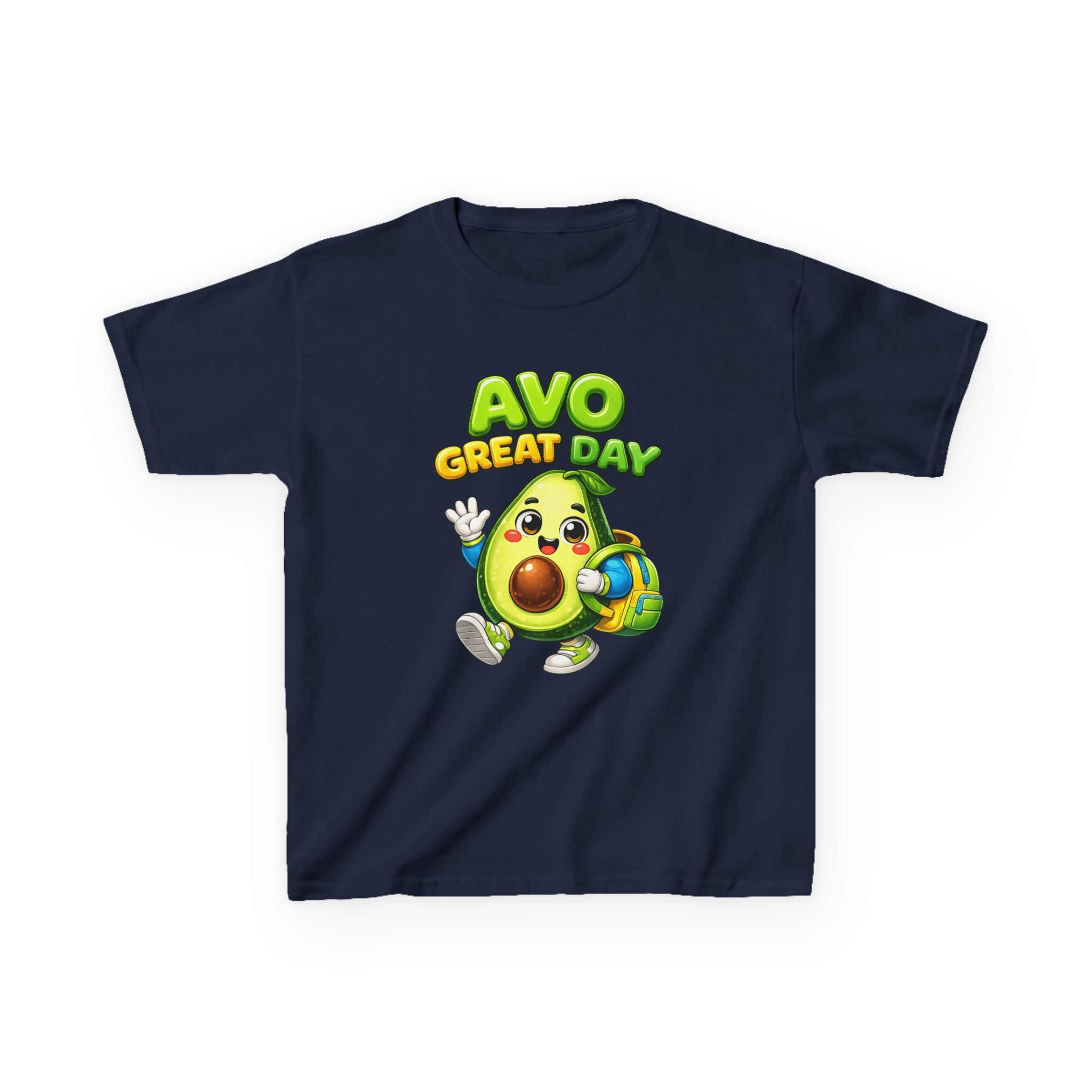 Kids Tee — "Avo Great Day" Cute Avocado Backpacker Shirt