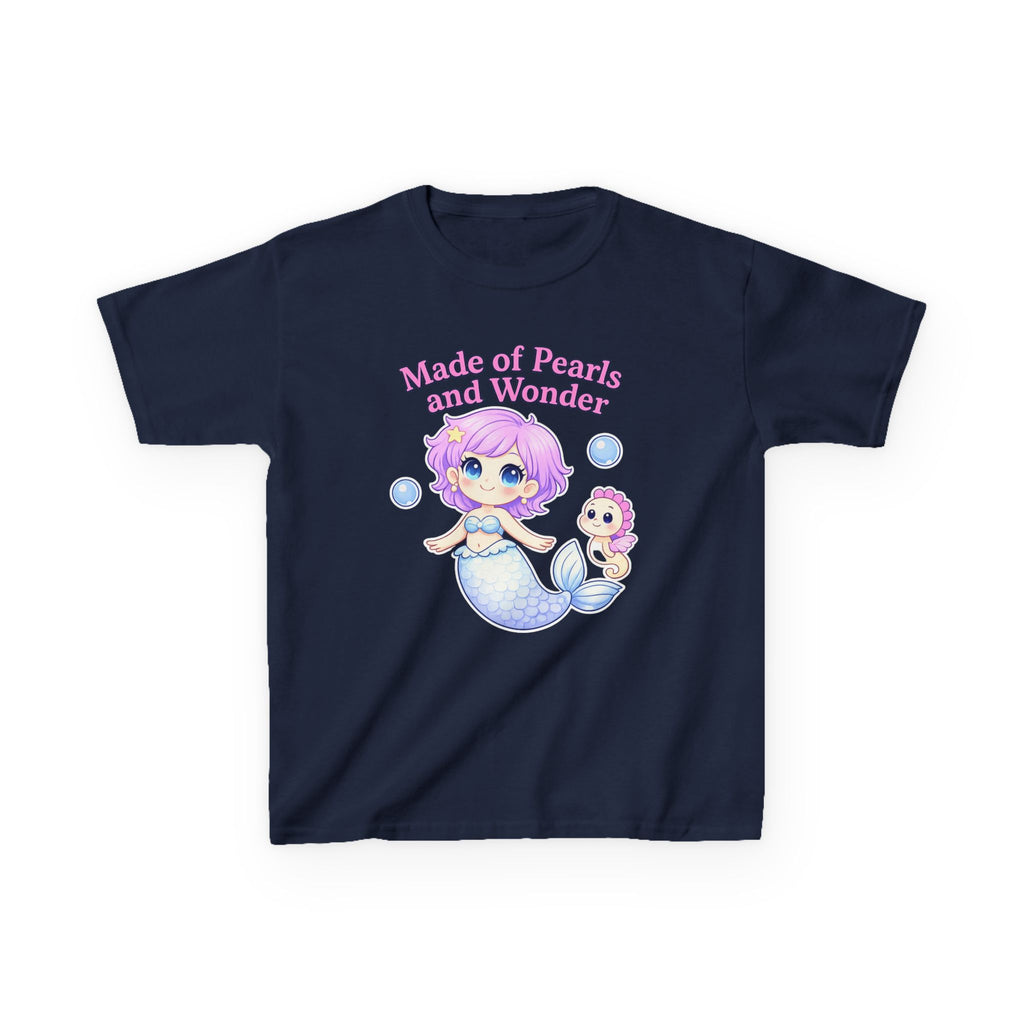 Kids Ocean T-Shirt — 'Make A Splash!' Mermaid & Seahorse Graphic Tee