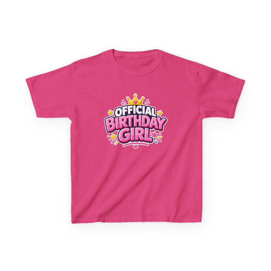 Kids Birthday T-Shirt – Official Birthday Girl Graphic Tee
