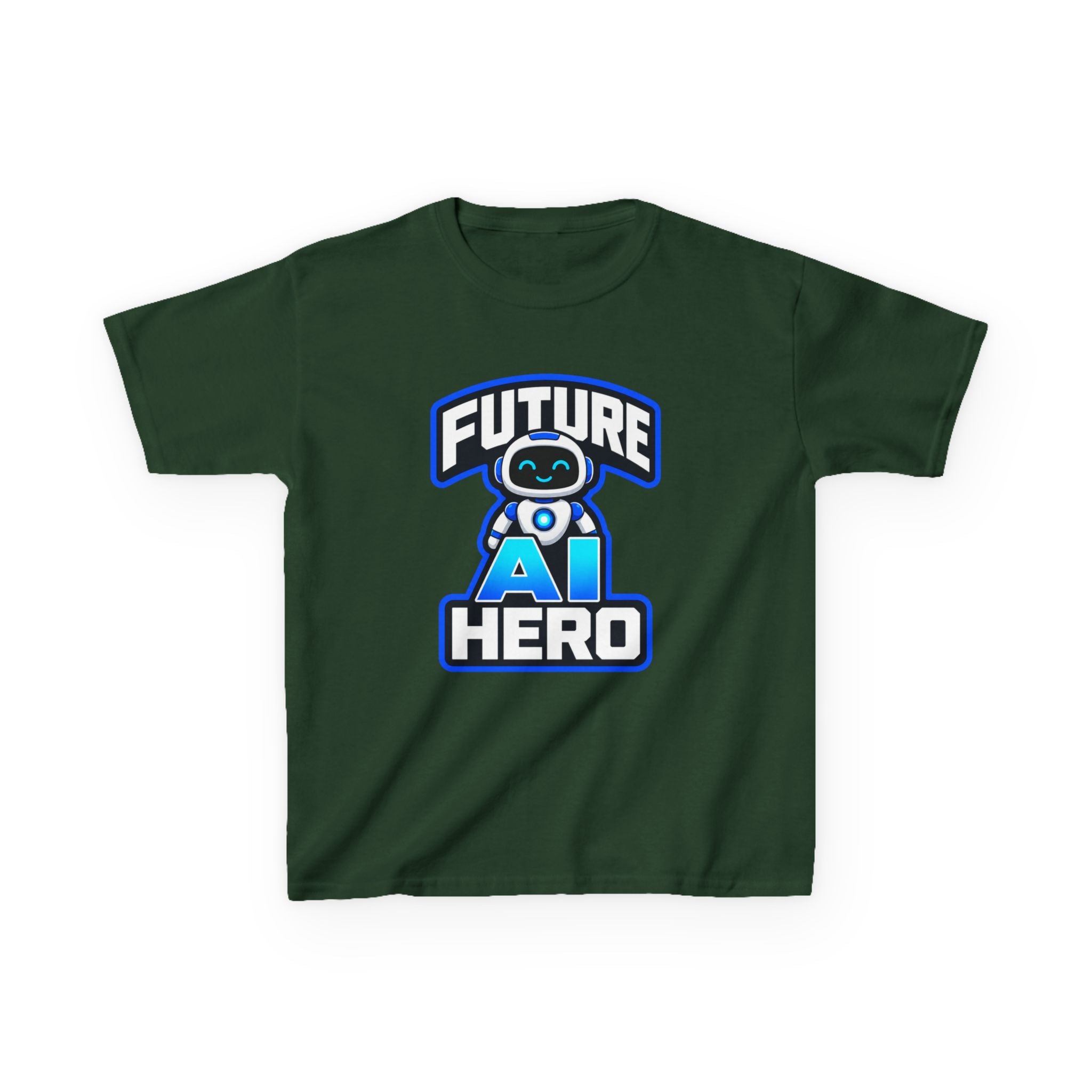 Kids Robot T-Shirt — 'Future AI Hero' STEM Graphic Tee