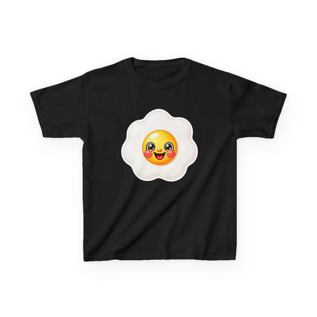 Kids Food T-Shirt — 'Sunny Side Up' Smiling Egg Emoji Graphic Tee