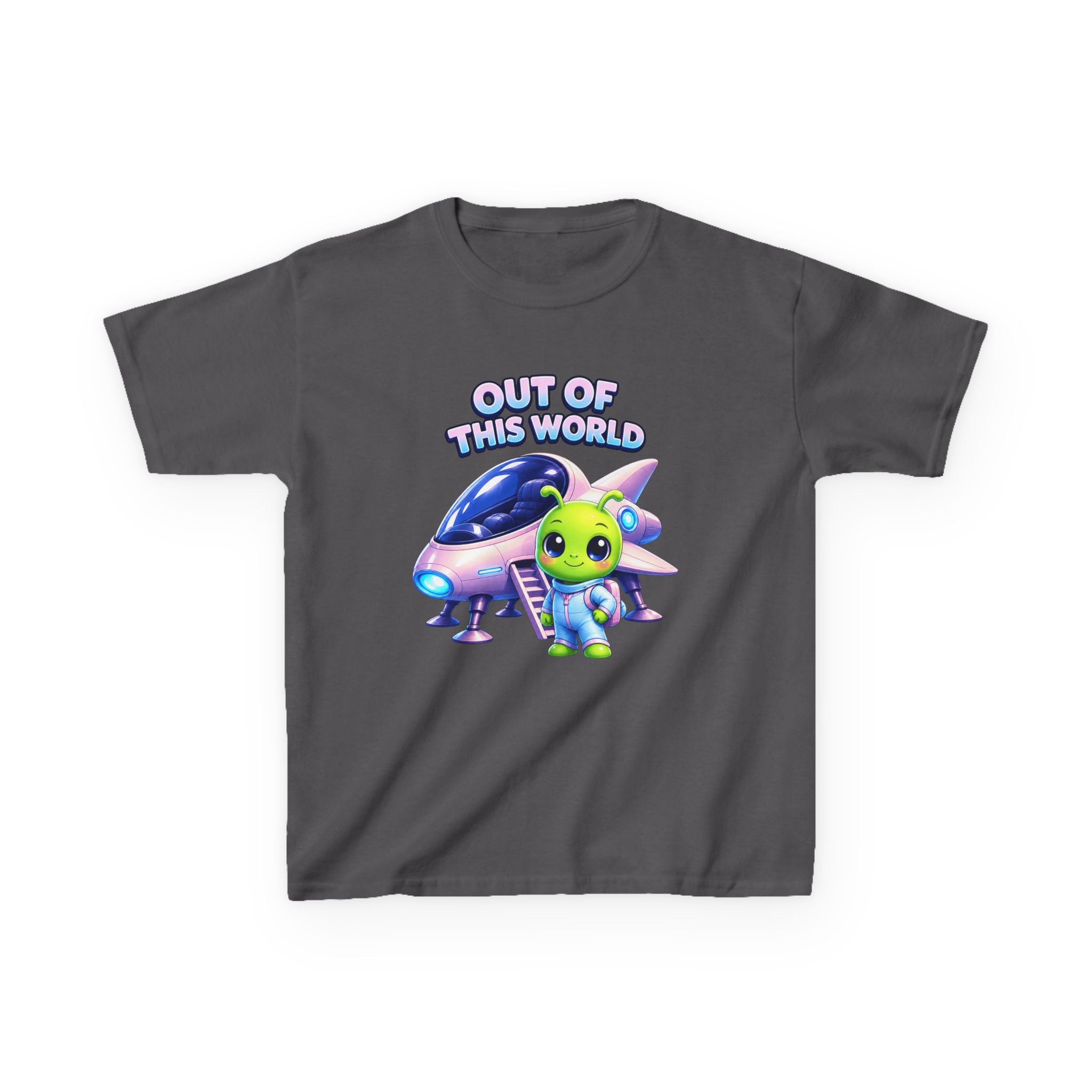 Kids T-Shirt - "Out of This World" Alien Spaceship Graphic Tee
