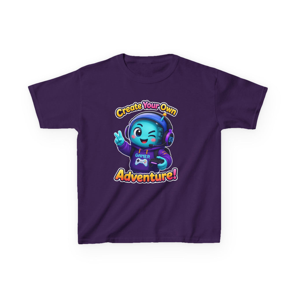 Kids Adventure T-Shirt — 'Create Your Own Adventure' Cute Alien Gamer Graphic Tee