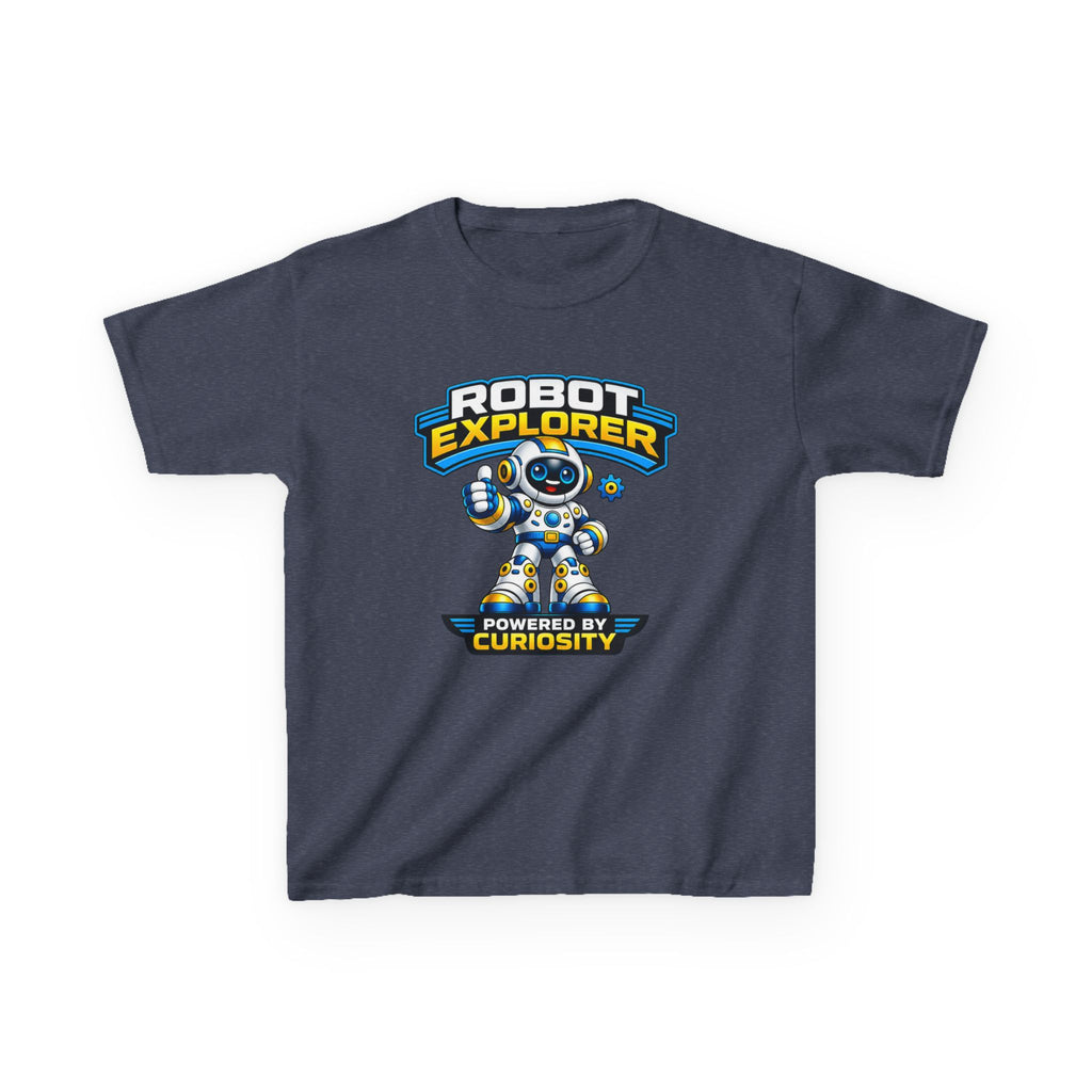 Robot Explorer Kids T‑Shirt — "Powered by Curiosity" Space Robot Tee