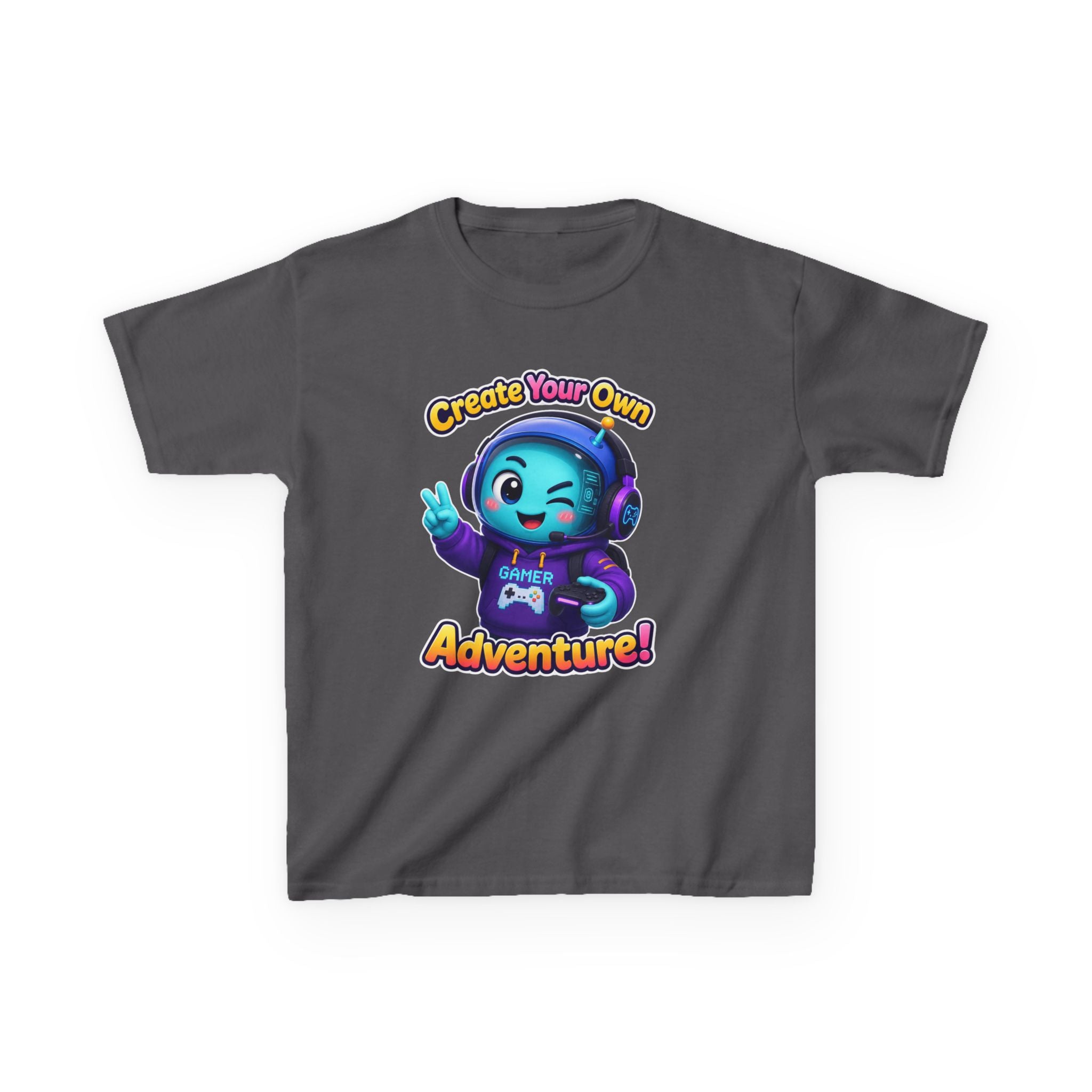 Kids Adventure T-Shirt — 'Create Your Own Adventure' Cute Alien Gamer Graphic Tee