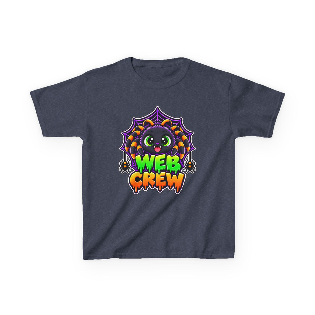 Kidxtr™ Kids Spider Web T-Shirt — 'Web Crew' Halloween Graphic Tee