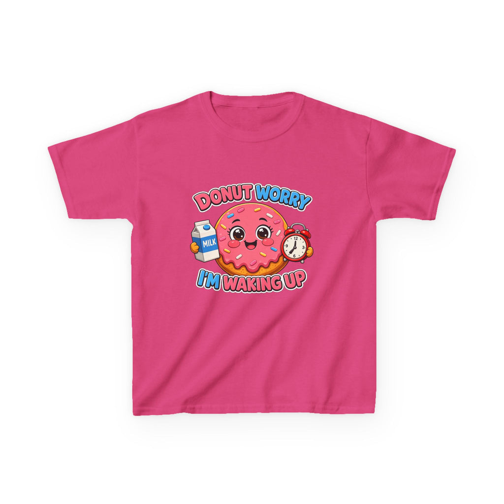 Kids Donut T-Shirt — 'Donut Worry' Cute Breakfast Cartoon Graphic Tee